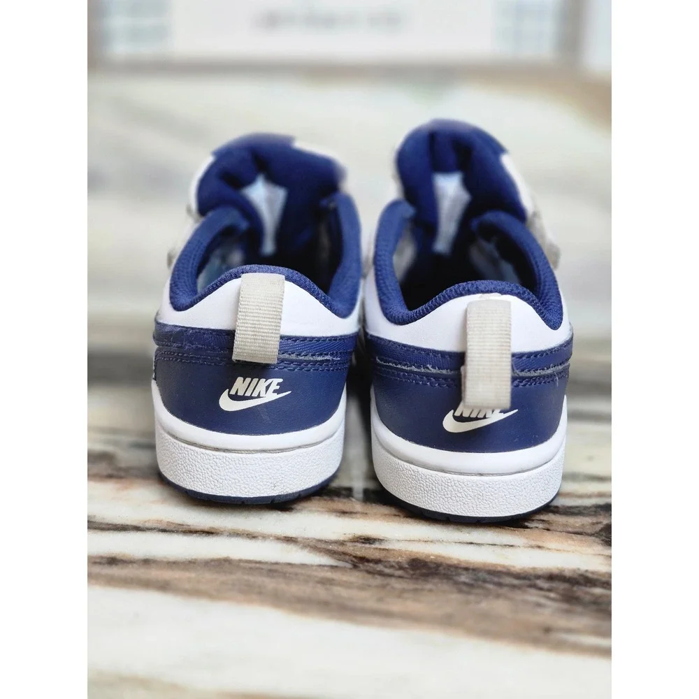 Nike Court Borough Low 2 Midnight Navy White BQ5451-107 Kids Size 12C Sneaker